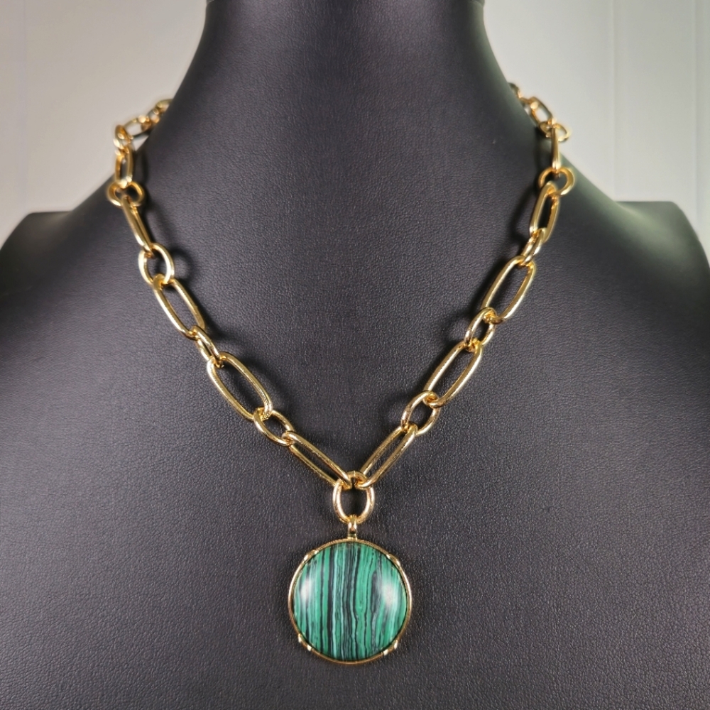 Malachite Pendant Necklace